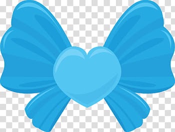 Colorful Bows, teal heart bow transparent background PNG clipart