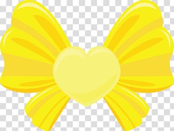 Colorful Bows, yellow ribbon illustration transparent background PNG clipart