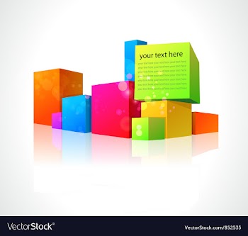 Colorful boxes vector image