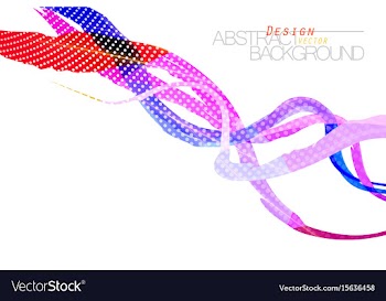 Colorful brush scene on a white vector image