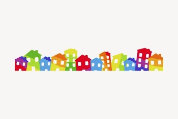 Colorful buildings background, architecture illustration. | Free Photo - rawpixel