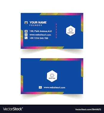 colorful business card template
