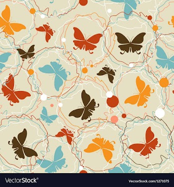Colorful butterfly seamless pattern vector image