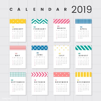 Colorful calendar mockup | Free stock vector - 555018