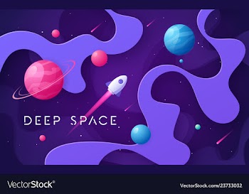  					Colorful cartoon outer space background design vector image														