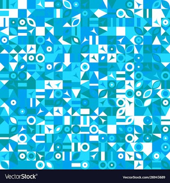 Colorful chaotic random mosaic pattern background vector image