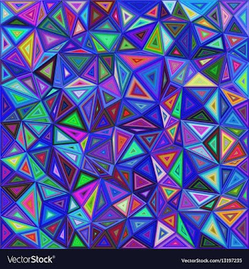 Colorful chaotic triangle mosaic background vector image