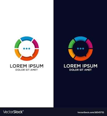 Colorful chat app logo design vector image