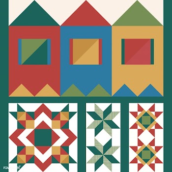 Colorful Christmas tiles geometrical design v.. | Free stock vector - 494150