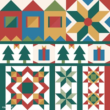 Colorful Christmas tiles geometrical design v.. | Free stock vector - 494159