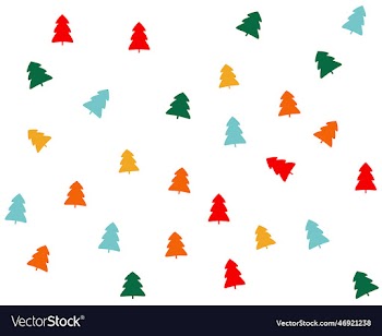 colorful christmas tree seamless pattern