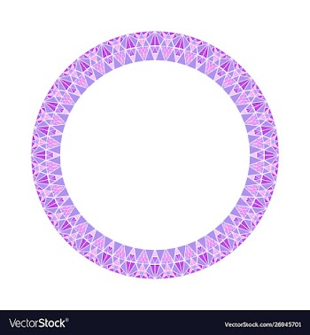 Colorful circle frame - round polygonal design vector image