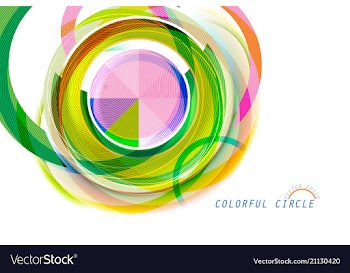 Colorful circle on a white vector image