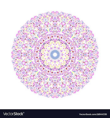 Colorful circular abstract geometrical flower vector image