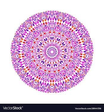 Colorful circular botanical pattern mandala vector image
