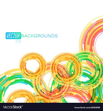 Colorful circular on a white scene vector image