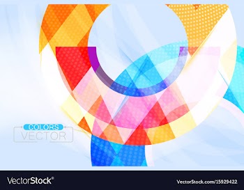Colorful circular shape scene vector image