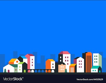 colorful city building skyline background design