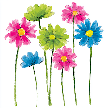 Colorful Clip Art Flowers