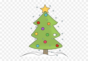 Colorful Clipart Snow - Cartoon Christmas Tree