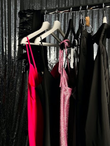 Colorful Clothes on Hangers