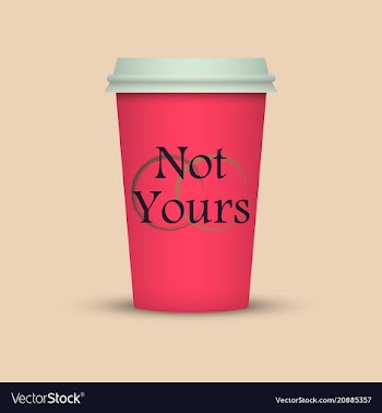 Colorful coffee cup to go with text vector image