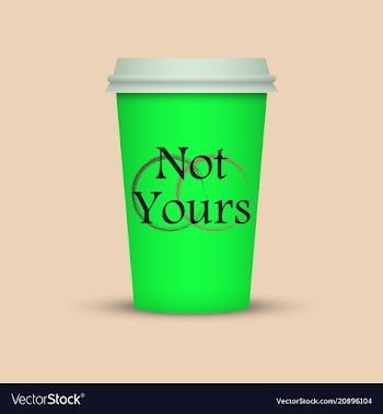 Colorful coffee cup to go with text vector image