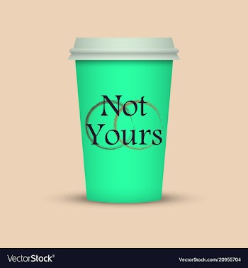 Colorful coffee cup to go with text vector image