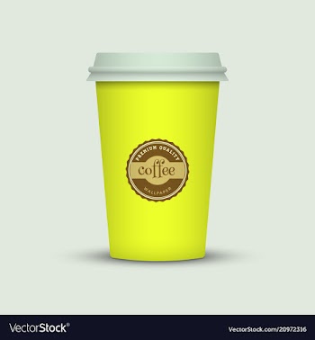 Colorful coffee cup vector image