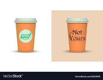 Colorful coffee in plastic cup with text vector image