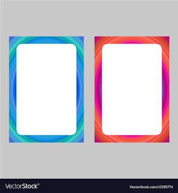 Colorful computer art design frame set vector image