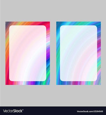 Colorful computer generated art frame set vector image