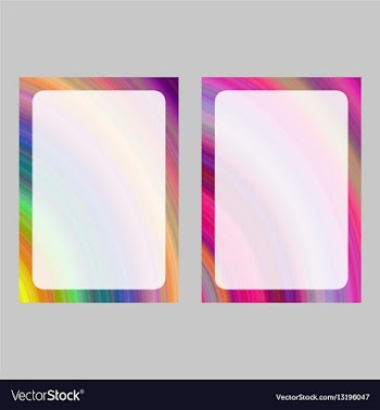 Colorful computer generated art frame set vector image