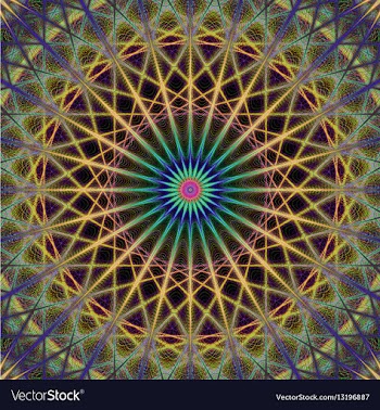 Colorful computer generated fractal background vector image