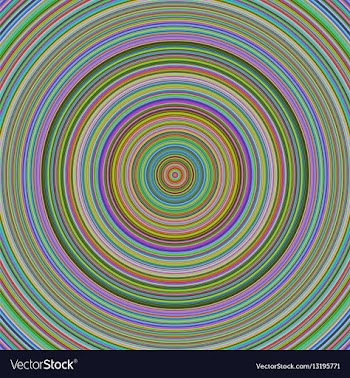 Colorful concentric circle background vector image