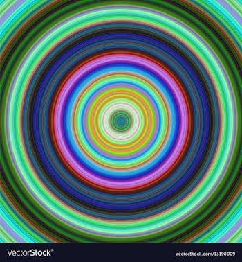 Colorful concentric circle background vector image