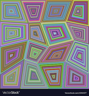 Colorful concentric rectangle mosaic background vector image