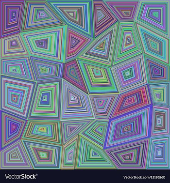 Colorful concentric rectangle mosaic background vector image