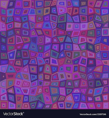 Colorful concentric rectangle mosaic background vector image