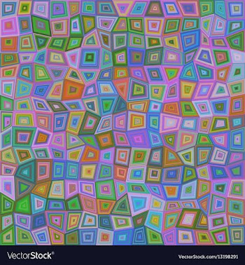 Colorful concentric rectangle mosaic background vector image