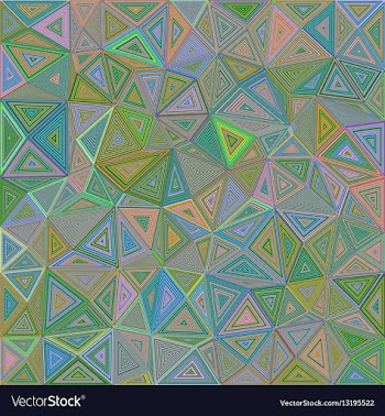 Colorful concentric triangle mosaic background vector image