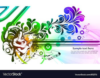 Colorful concert poster vector image