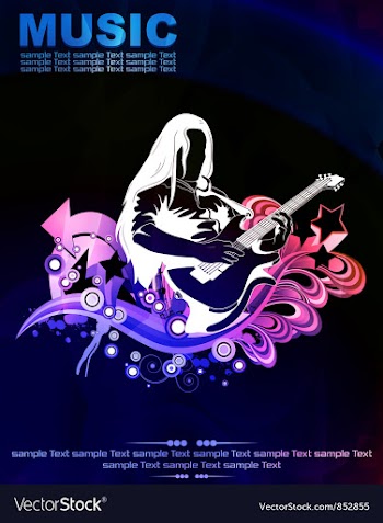 Colorful concert poster vector image