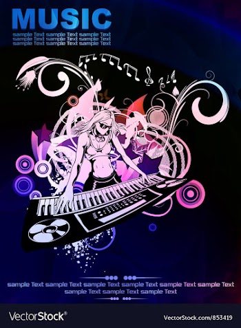 Colorful concert poster vector image