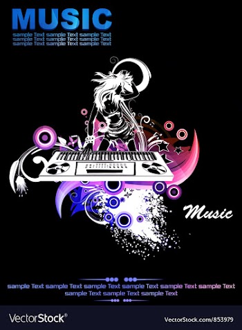Colorful concert poster vector image