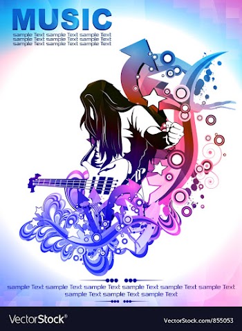 Colorful concert poster vector image