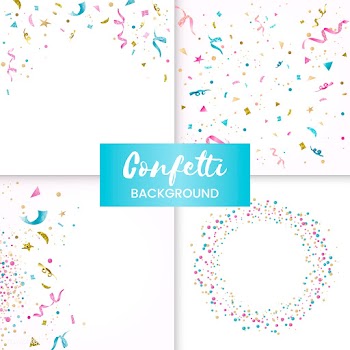Colorful confettcelebratory design collection | Free stock vector - 553740