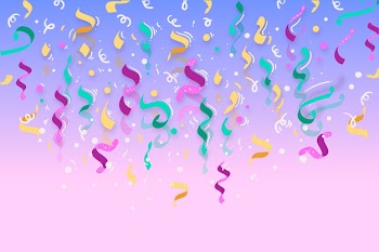Colorful confetti background Free Vector