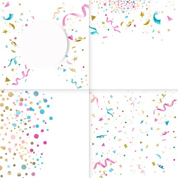 Colorful confetti design collection | Free stock vector - 553704