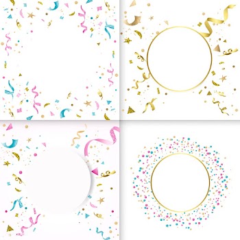 Colorful confetti design collection | Free stock vector - 553705